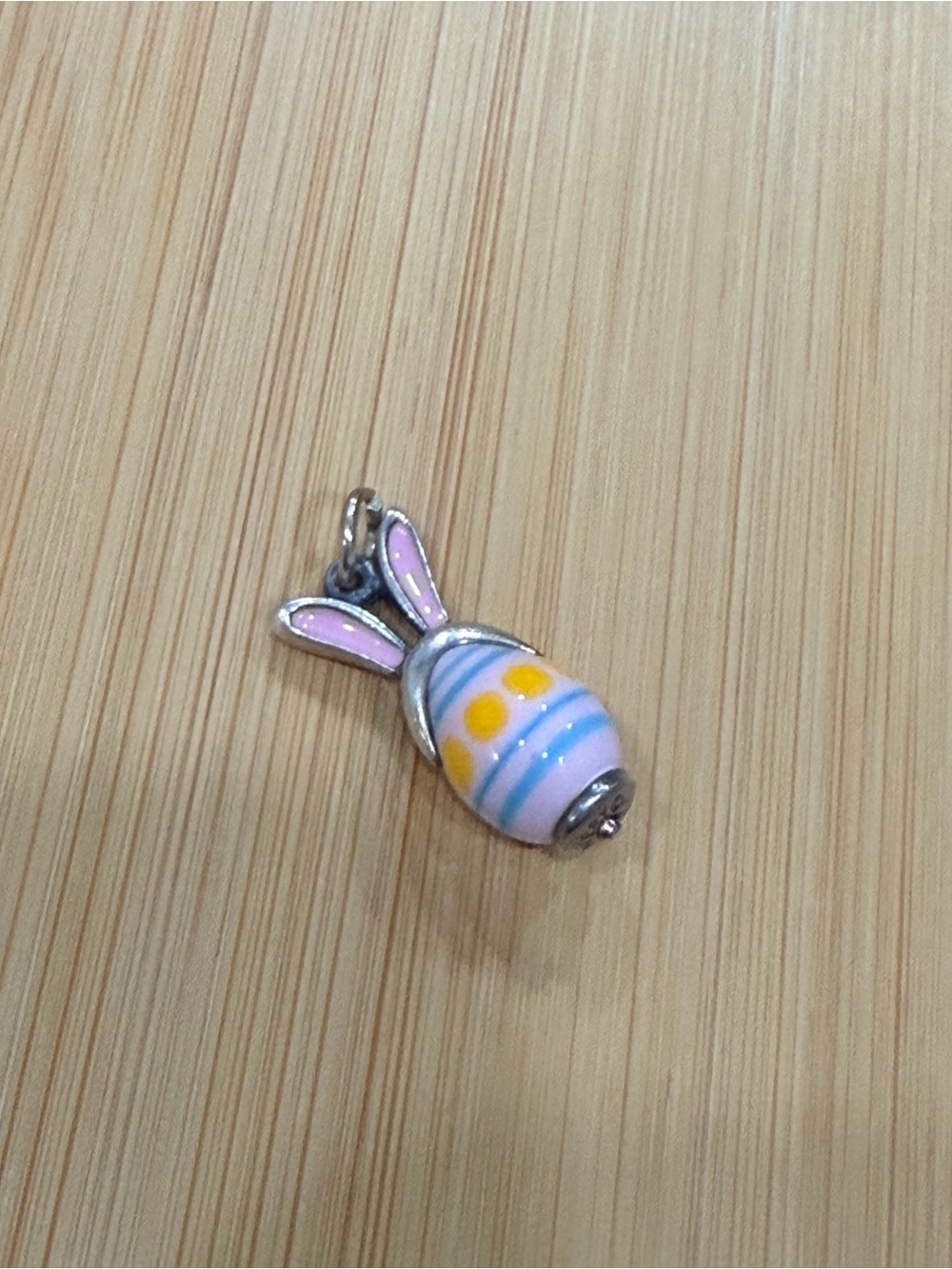 Retired James Avery Bunny Ears Enamel art glass charm